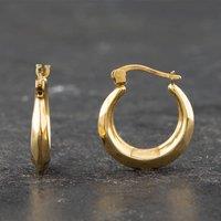 Pre-Owned 9ct Yellow Gold 19.4mm Faceted Creole Earrings 41171773