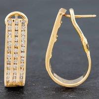 Pre-Owned 14ct Yellow Gold 1.00ct Diamond Leverback Earrings 41171777