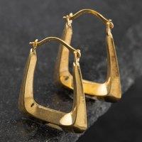 Pre-Owned Yellow Gold 22.5mm Oblong Creole Earrings 41171815