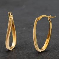 Pre-Owned Yellow Gold 28.2mm Twisted Creole Earrings 41172021