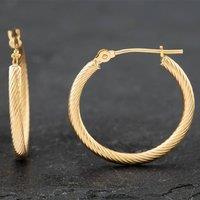 Pre-Owned Yellow Gold 21mm Twist Hoop Earrings 41172124