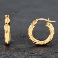 Pre-Owned Yellow Gold 16mm Twist Hoop Earrings 41172125