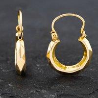 Pre-Owned Yellow Gold 21mm Facetted Creole Earrings 41172150