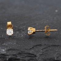 Pre-Owned Yellow Gold 3mm 0.15ct Brilliant Cut Diamond Single Stone Stud Earrings 41172151