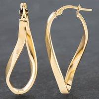 Pre-Owned Yellow Gold 30mm Oval Twisted Creole Earrings 41172168