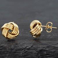 Pre-Owned 9ct Yellow Gold Knot Stud Earrings 41172171