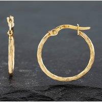 Pre-Owned Yellow Gold 18.9mm Twisted Hoop Earrings 41172213