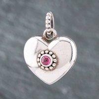 Pre-Owned Pandora Silver Rhodolite Heart Locket Loose Pendant 41221242