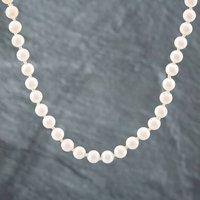 Pre-Owned Silver Cultured Pearl 18 Inch Necklace 41271005