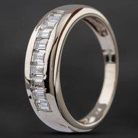 Pre-Owned 9ct White Gold Cubic Zirconia Half Eternity Ring 4129473