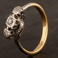 Pre-Owned Diamond Three Stone Twist Ring 4133715