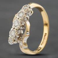 Pre-Owned Vintage Yellow Gold Diamond Twist Five Stone Ring 41381297