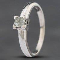 Pre-Owned Platinum 0.20ct Princess Cut Diamond Four Stone Ring 41481007