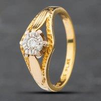 Pre-Owned Vintage Yellow Gold Brilliant Cut Diamond Solitaire Ring 41481310