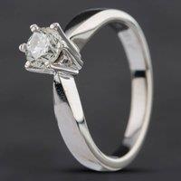 Pre-Owned 18ct White Gold 0.50ct Brilliant Diamond Solitaire Ring 4148200