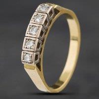 Pre-Owned Vintage Yellow Gold Diamond Five Stone Ring 4148351