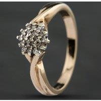 Pre-Owned 9ct Yellow Gold Diamond Round Cluster Ring 4158001169