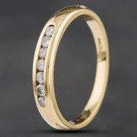 Pre-Owned 18ct Yellow Gold 0.13ct Brilliant Cut Diamond Half Eternity Ring 4158461