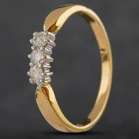 Pre-Owned 18ct Yellow Gold 0.25ct Diamond Three Stone Ring 4158932