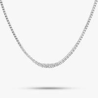 Pre-Owned Platinum 5.00ct Brilliant Cut Diamond Graduated Tennis 16 Inch Necklace 43040013