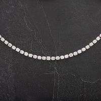 Pre-Owned 14ct White Gold 16 Inch Diamond Tennis Necklet 4304019