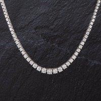 Pre-Owned 14ct White Gold 10.00ct Brilliant Cut Diamond 17 Inch Tennis Necklace 4304091