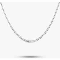 Pre-Owned 14ct White Gold 4.71ct Brilliant Cut Diamond Graduated 17 Inch Tennis Necklace 4304155114