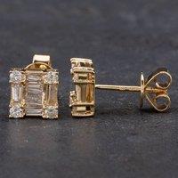 Pre-Owned 14ct Yellow Gold 0.67ct Diamond Stud Earrings 4317370