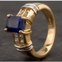 Pre-Owned Diamond Sapphire Fancy Ring 4332723