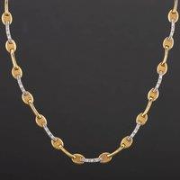 Pre-Owned 18ct Two Colour Gold Diamond 16 Inch Fancy Necklace 4504035