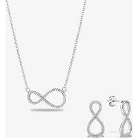 Rosa Lea Pave Infinity Jewellery Set AE-950632NA-1 & AE-950711EA