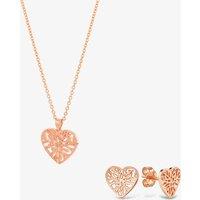 Rosa Lea Open Leaves Heart Jewellery Set AM-2THB010506 & AM-2THB010406