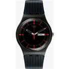 Swatch Unisex Gaet Black Rubber Strap Watch SO29B710-S14
