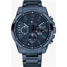Tommy Hilfiger Decker Navy Blue Stainless Steel Chronograph Dial Bracelet Watch 1791560