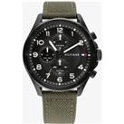 Tommy Hilfiger Axel Chronograph Green Fabric Strap Watch 1792006