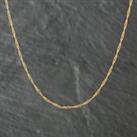 Pre-Owned 9ct Yellow Gold Twisted 16 Inch Curb Chain 41011046