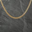 Pre-Owned 9ct Yellow Gold Flat 18 Inch Curb Chain 41021097
