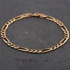 Pre-Owned 9ct Yellow Gold 7 Inch Figaro Chain Bracelet 41061058