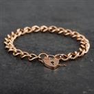 Pre-Owned 9ct Rose Gold Curb Chain Bracelet 4107237