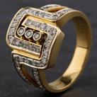 Pre-Owned 9ct Two Colour Gold Brilliant Cut Diamond Fancy Band Dress Ring 4112049