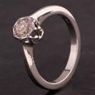 Pre-Owned 18ct White Gold 0.45ct Illusion Set Diamond Solitaire Ring 4112857