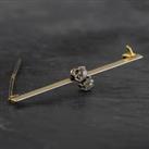 Pre-Owned Vintage Yellow Gold 0.40ct Old Cut Diamond Twist Brooch 4113060