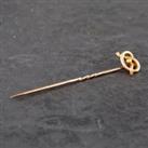 Pre-Owned Vintage 9ct Rose Gold Stick Pin Knot Brooch 41131004
