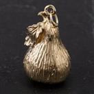 Pre-Owned 9ct Yellow Gold Engraved Detail Pear 4D Pendant 4114580