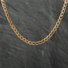 Pre-Owned 9ct Yellow Gold Flat 23 Inch Curb Chain 41161177