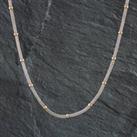 Pre-Owned 9ct Two Colour Gold Mesh & Ball 15 Inch Necklace 4116716