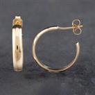 Pre-Owned 9ct Yellow Gold Plain Wedding Hoop Earrings 41171129