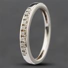 Pre-Owned Silver 0.10ct Diamond Half Eternity Ring 41251080