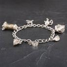 Pre-Owned Silver Curb Charm Bracelet 4125933