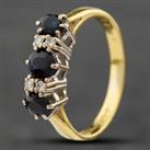 Pre-Owned 18ct Yellow Gold Sapphire & Diamond Seven Stone Ring 41381282